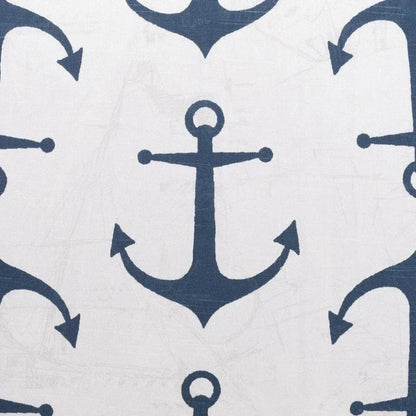 Anchors Navy Blue Throw Pillow With Insert