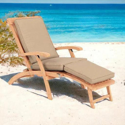 Anders Teak Folding Chair Lounge Sunbrella Cushion