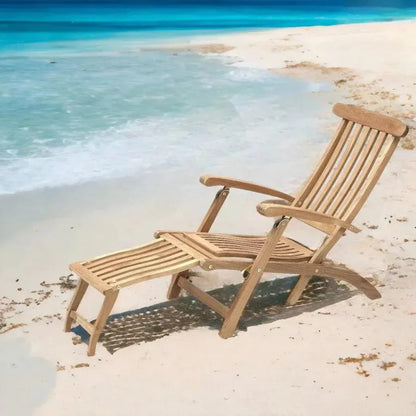 Anders Teak Folding Chair Lounge Sunbrella Cushion