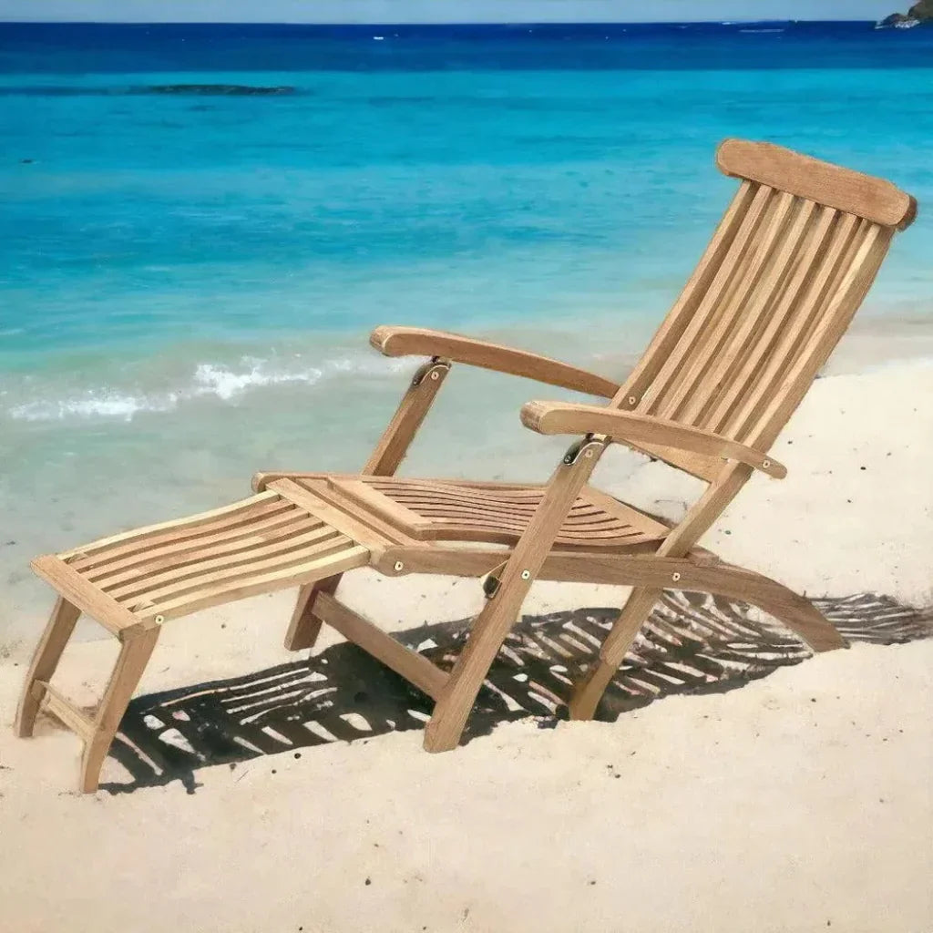 Anders Teak Folding Outdoor Deck Chair