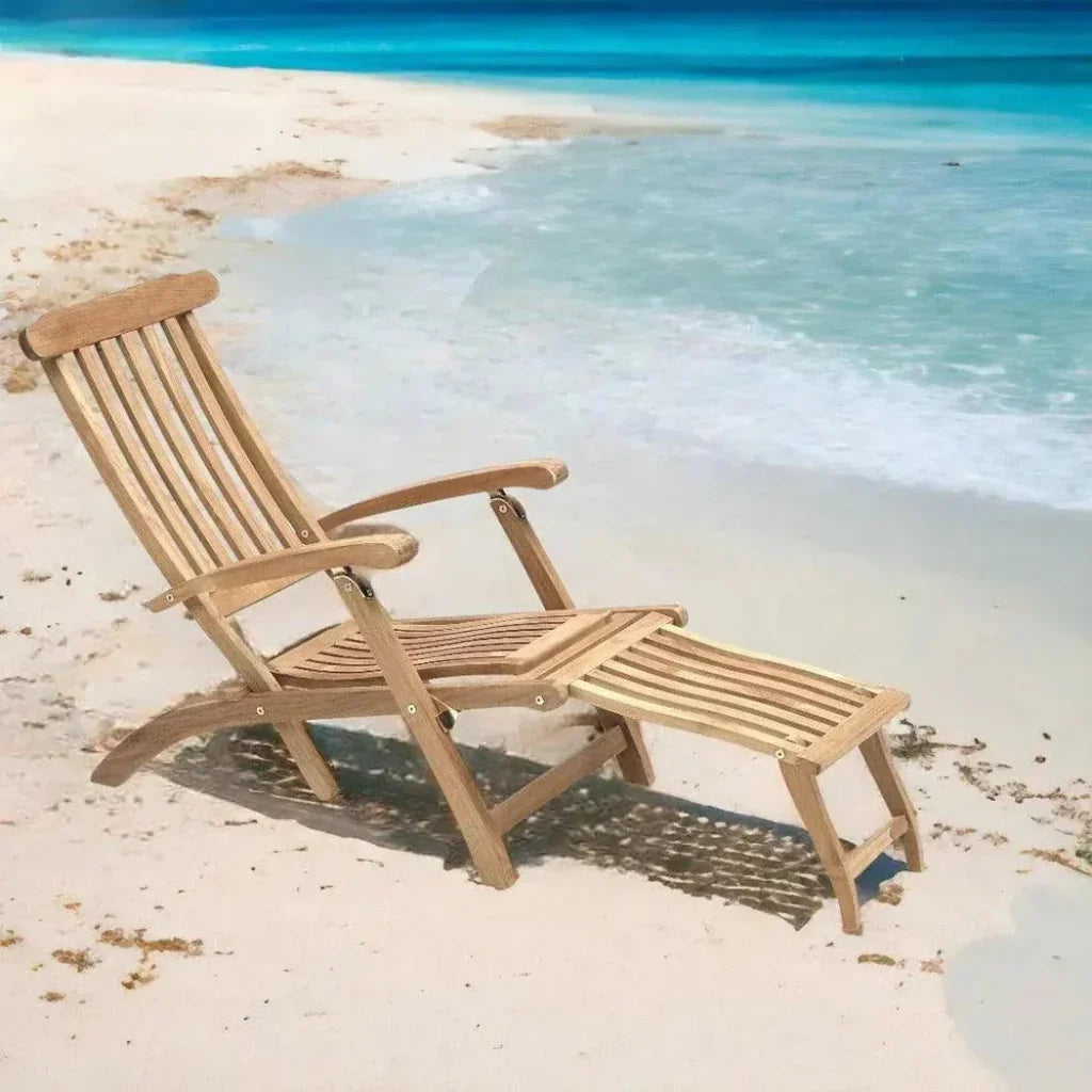 Anders Teak Folding Outdoor Deck Chair