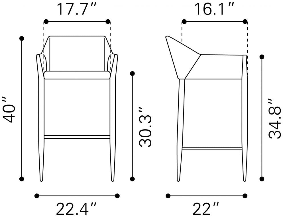 Andover Soft Fabric Barstool