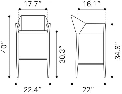 Andover Soft Fabric Barstool