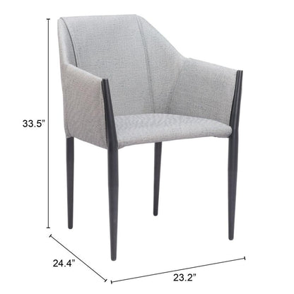 Andover Steel Frame Dining Arm Chair 2PC