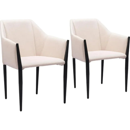 Andover Steel Frame Dining Arm Chair 2PC