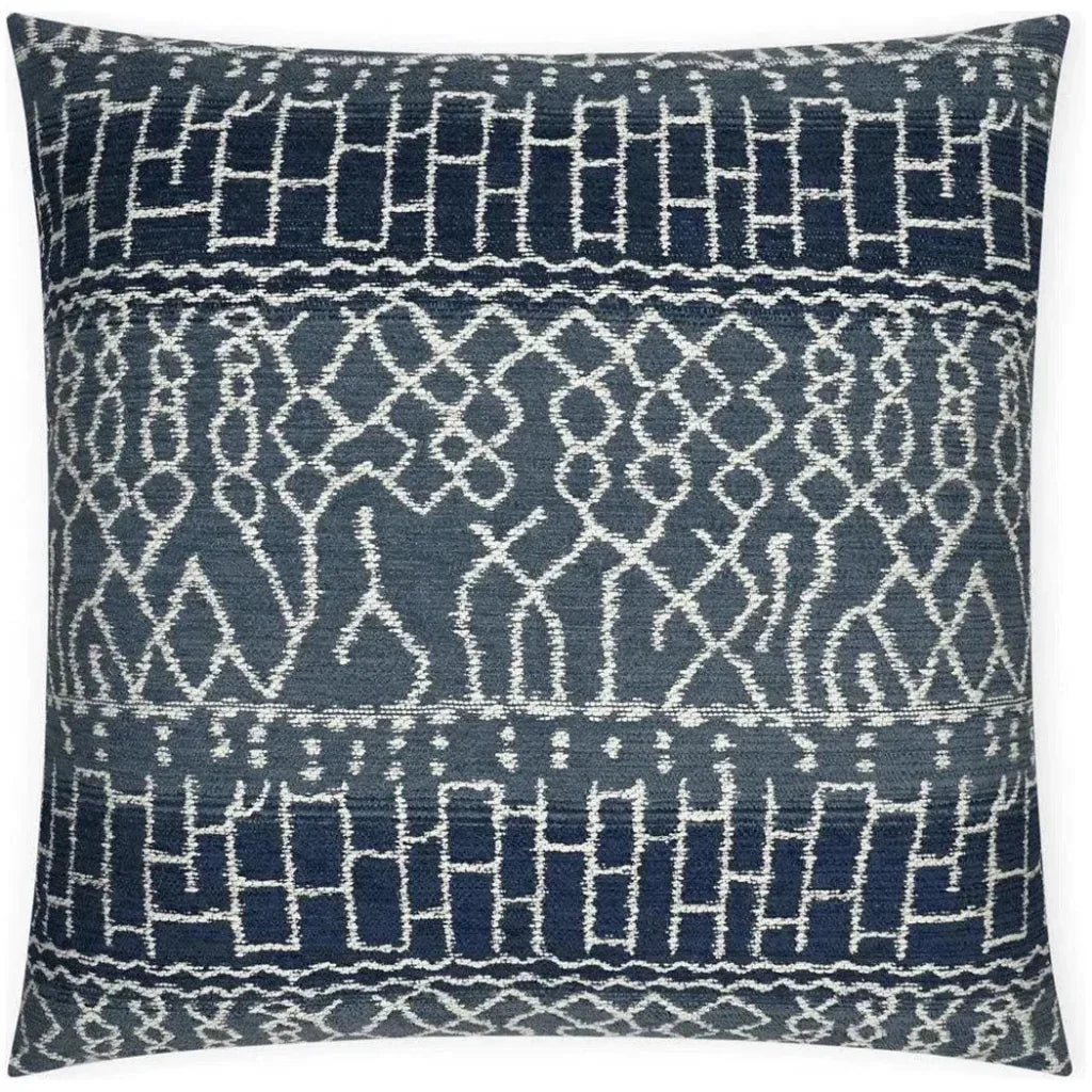 Andreozzi Indigo Blue Slate Blue Large Throw Pillow
