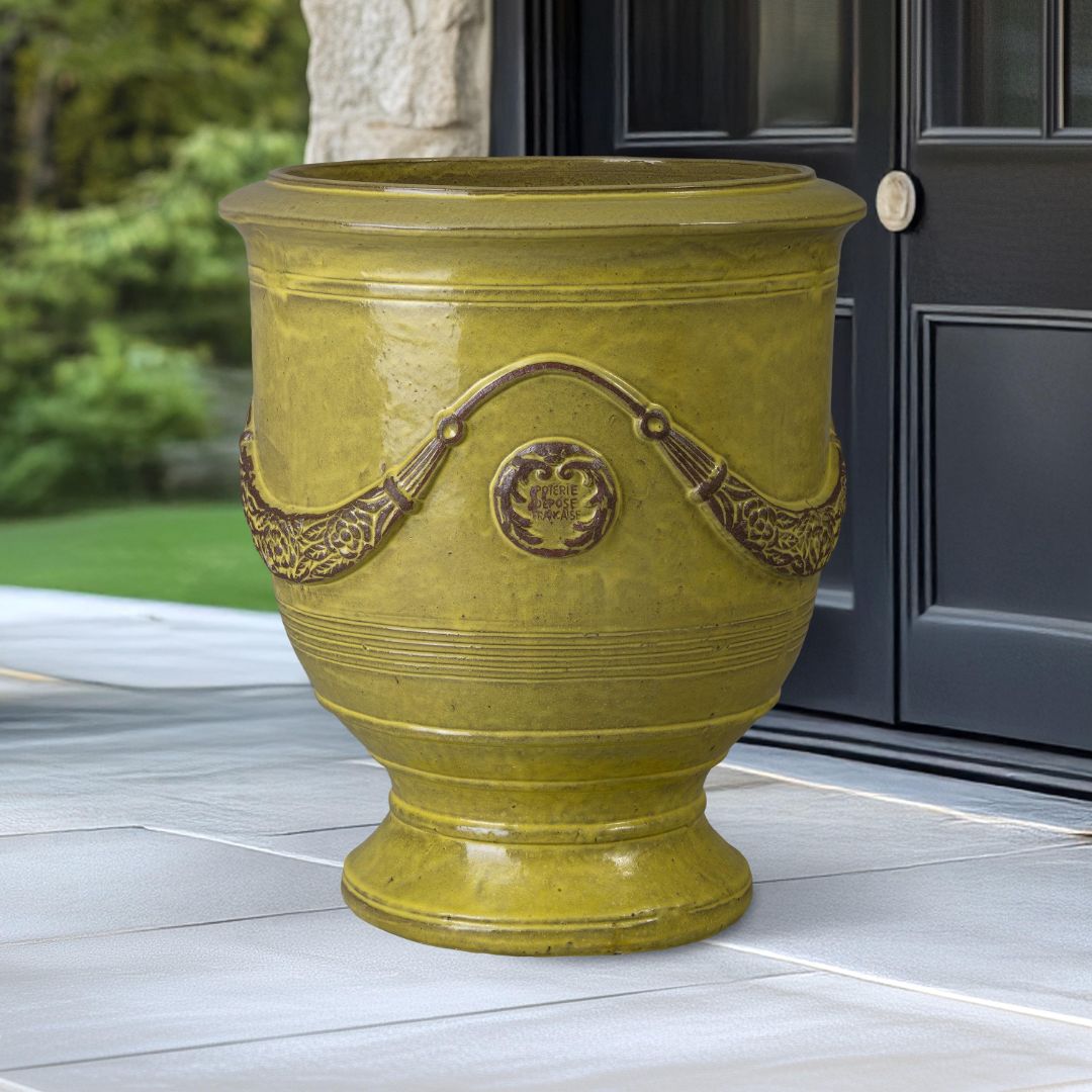 Anduze French Yellow Ceramic Outdoor Planter
