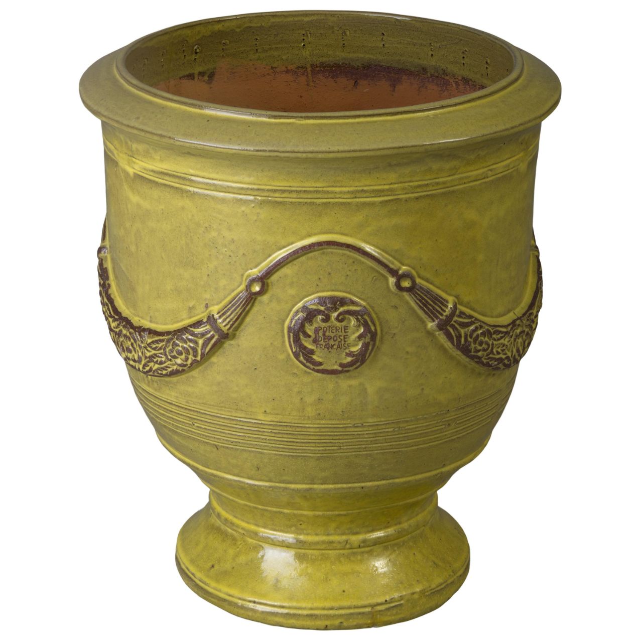 Anduze French Yellow Ceramic Outdoor Planter