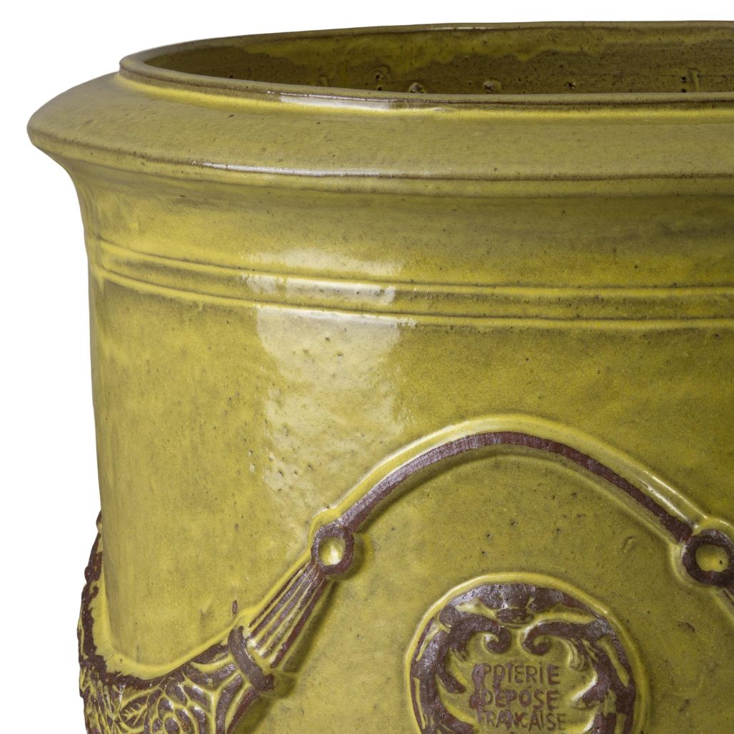 Anduze French Yellow Ceramic Outdoor Planter