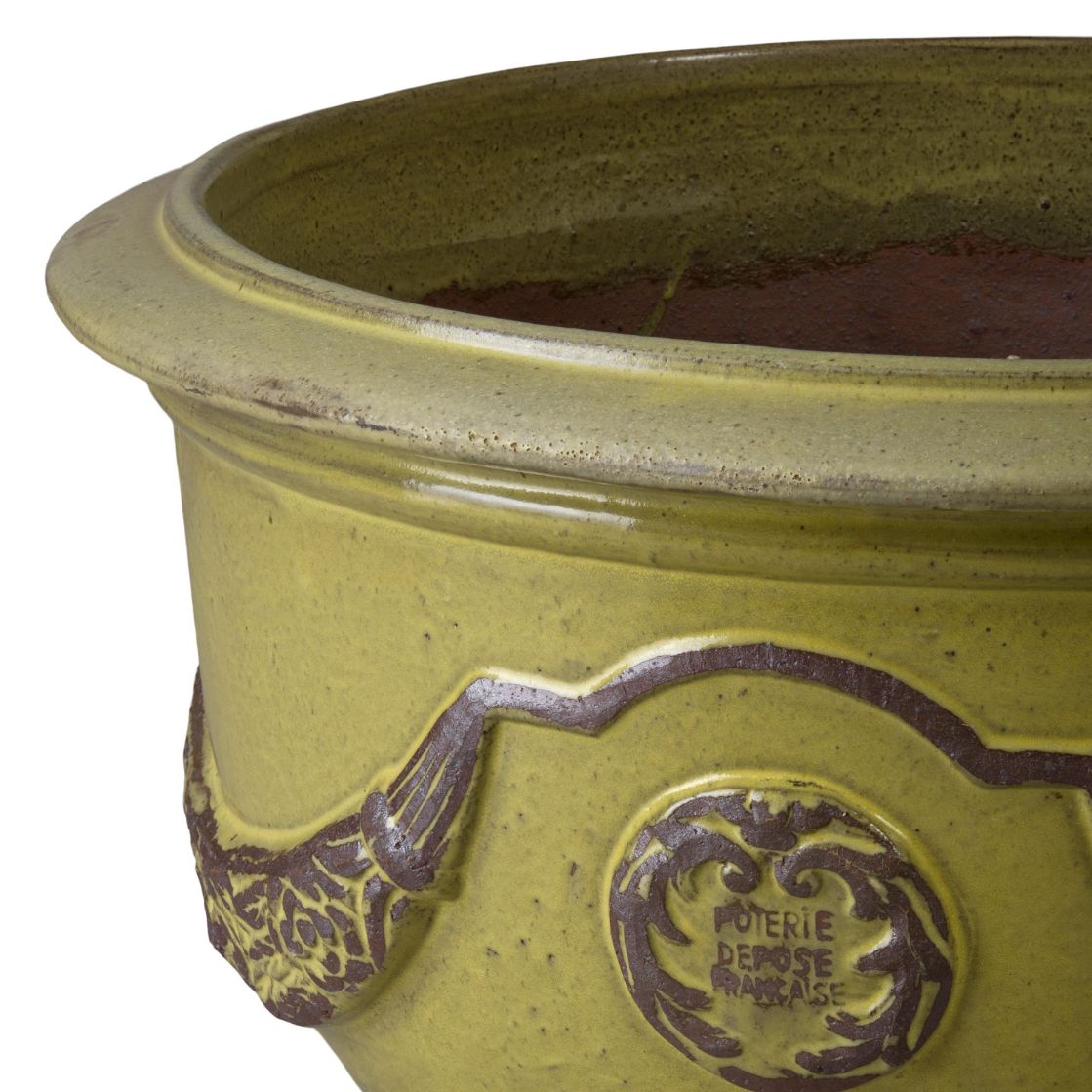 Anduze French Yellow Ceramic Outdoor Planter