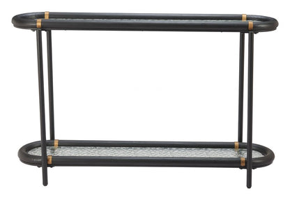 Aneis Glass Top Oval Console Table