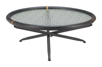 Aneis Glass Top Round Coffee Table