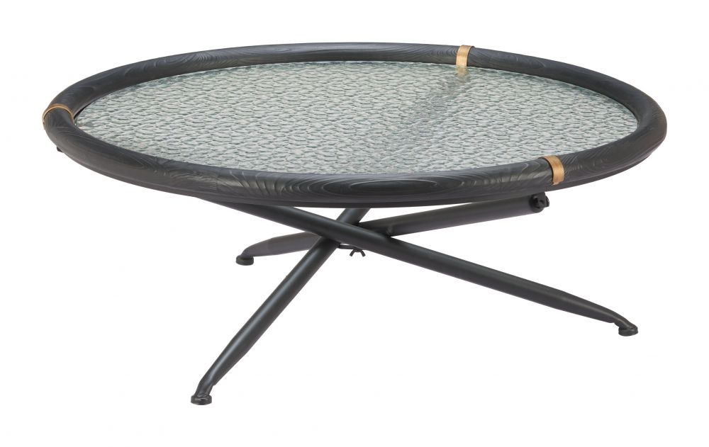 Aneis Glass Top Round Coffee Table
