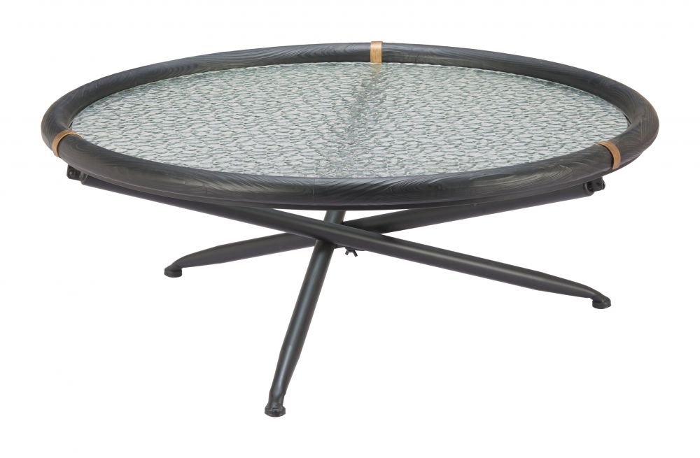 Aneis Glass Top Round Coffee Table
