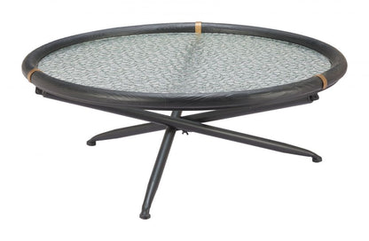 Aneis Glass Top Round Coffee Table