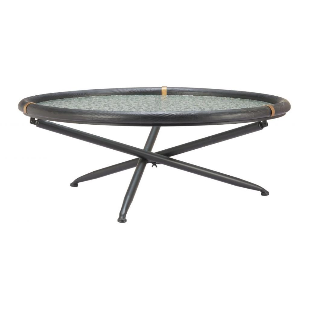 Aneis Glass Top Round Coffee Table
