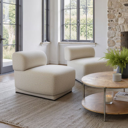 Anese Textured Fabric Club Chair