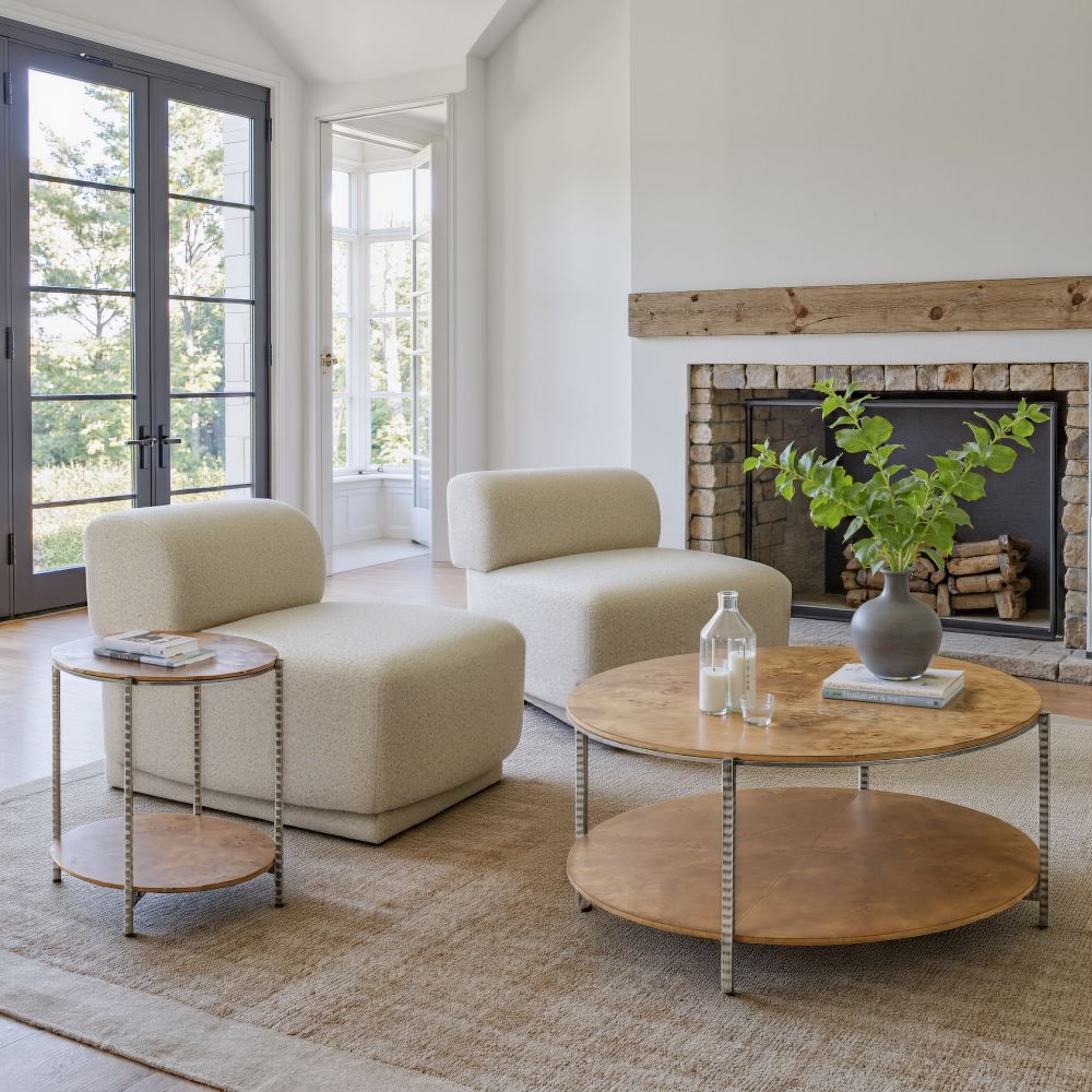 Anese Textured Fabric Club Chair