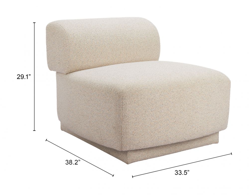Anese Textured Fabric Club Chair