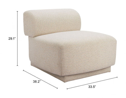 Anese Textured Fabric Club Chair