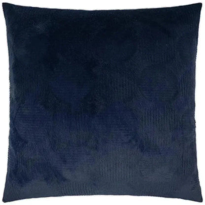 Angelou Indigo Solid Faux Fur Navy Large Throw Pillow