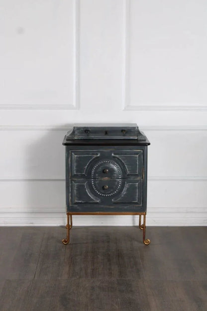 Ansel Three Drawers Wood Nightstand