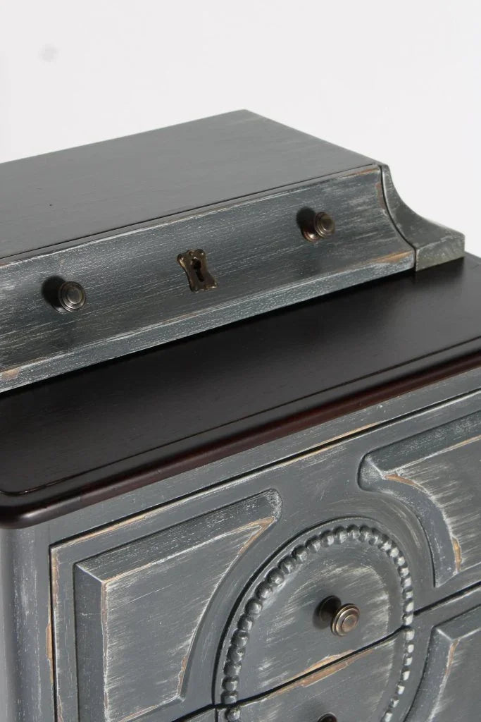 Ansel Three Drawers Wood Nightstand