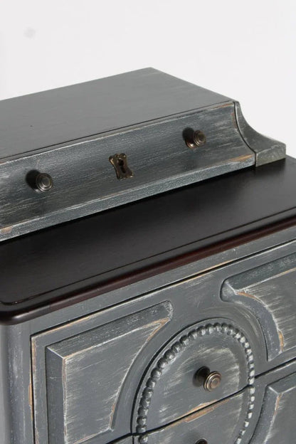 Ansel Three Drawers Wood Nightstand