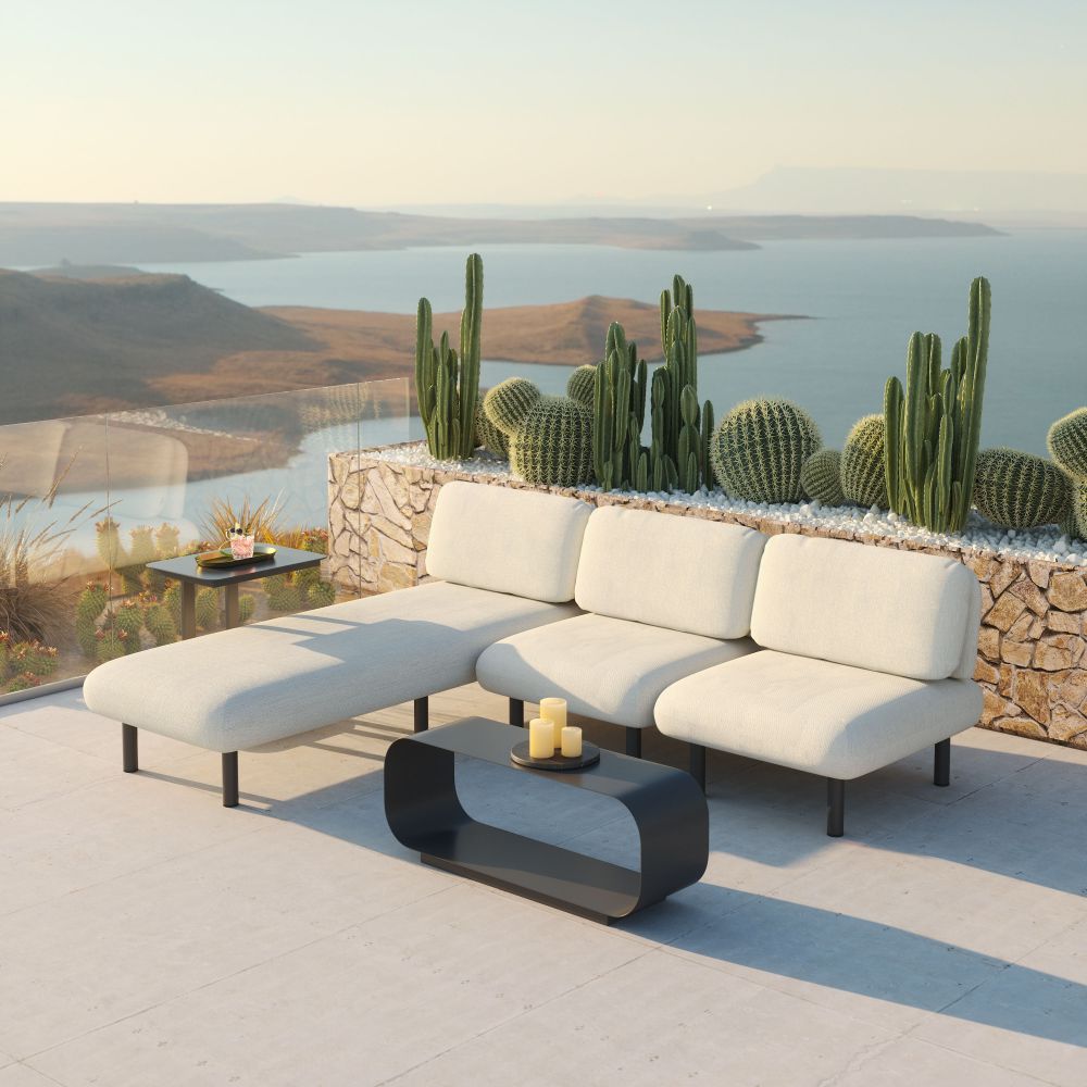 Aperto Olefin Fabric Outdoor Chaise