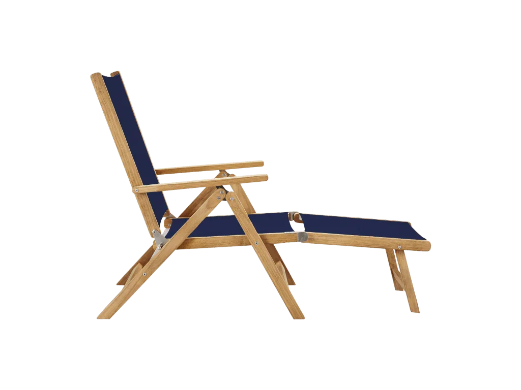 Aquitania Teak Patio Folding Lounge Deck Chair