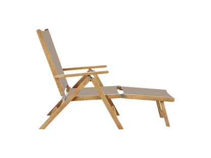 Aquitania Teak Patio Folding Lounge Deck Chair