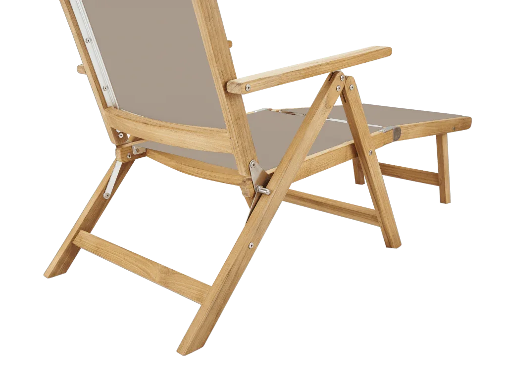 Aquitania Teak Patio Folding Lounge Deck Chair