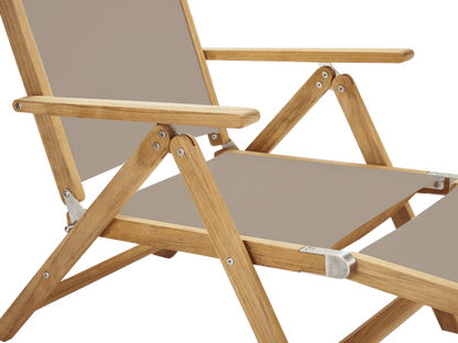Aquitania Teak Patio Folding Lounge Deck Chair