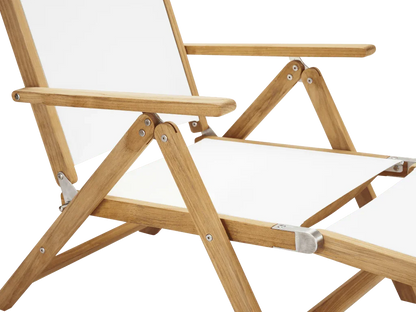Aquitania Teak Patio Folding Lounge Deck Chair