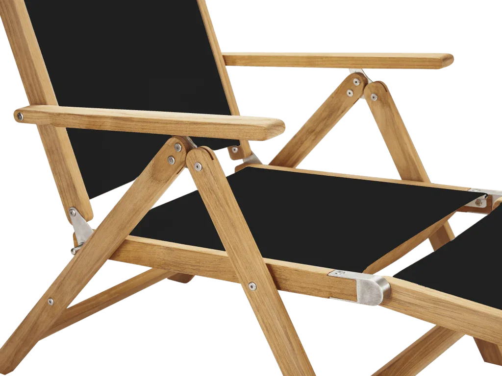 Aquitania Teak Patio Folding Lounge Deck Chair