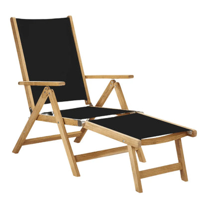 Aquitania Teak Patio Folding Lounge Deck Chair