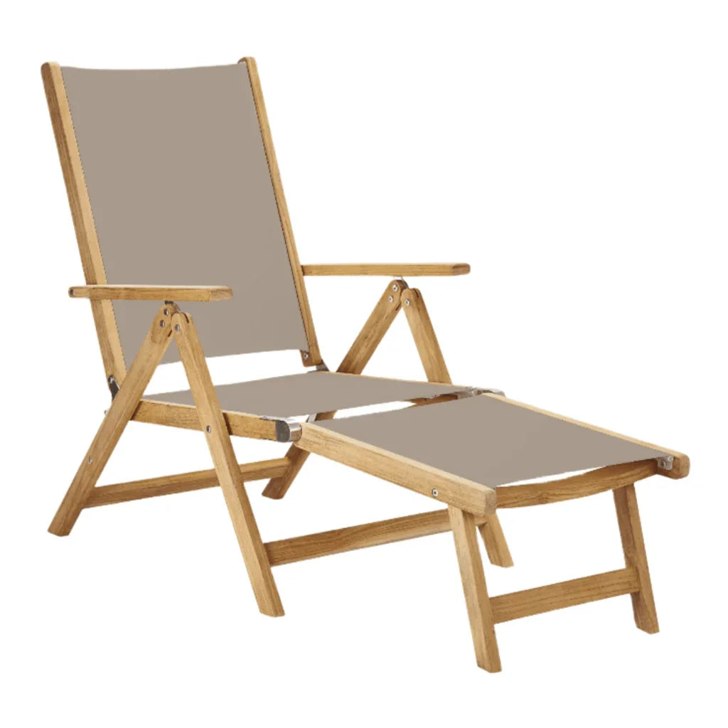 Aquitania Teak Patio Folding Lounge Deck Chair