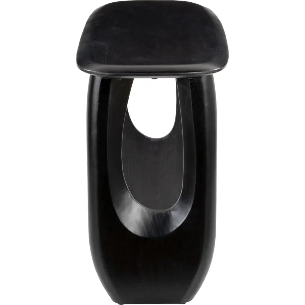 Arasan Wood Black Geometric Console Table