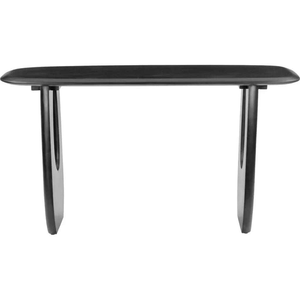 Arasan Wood Black Geometric Console Table