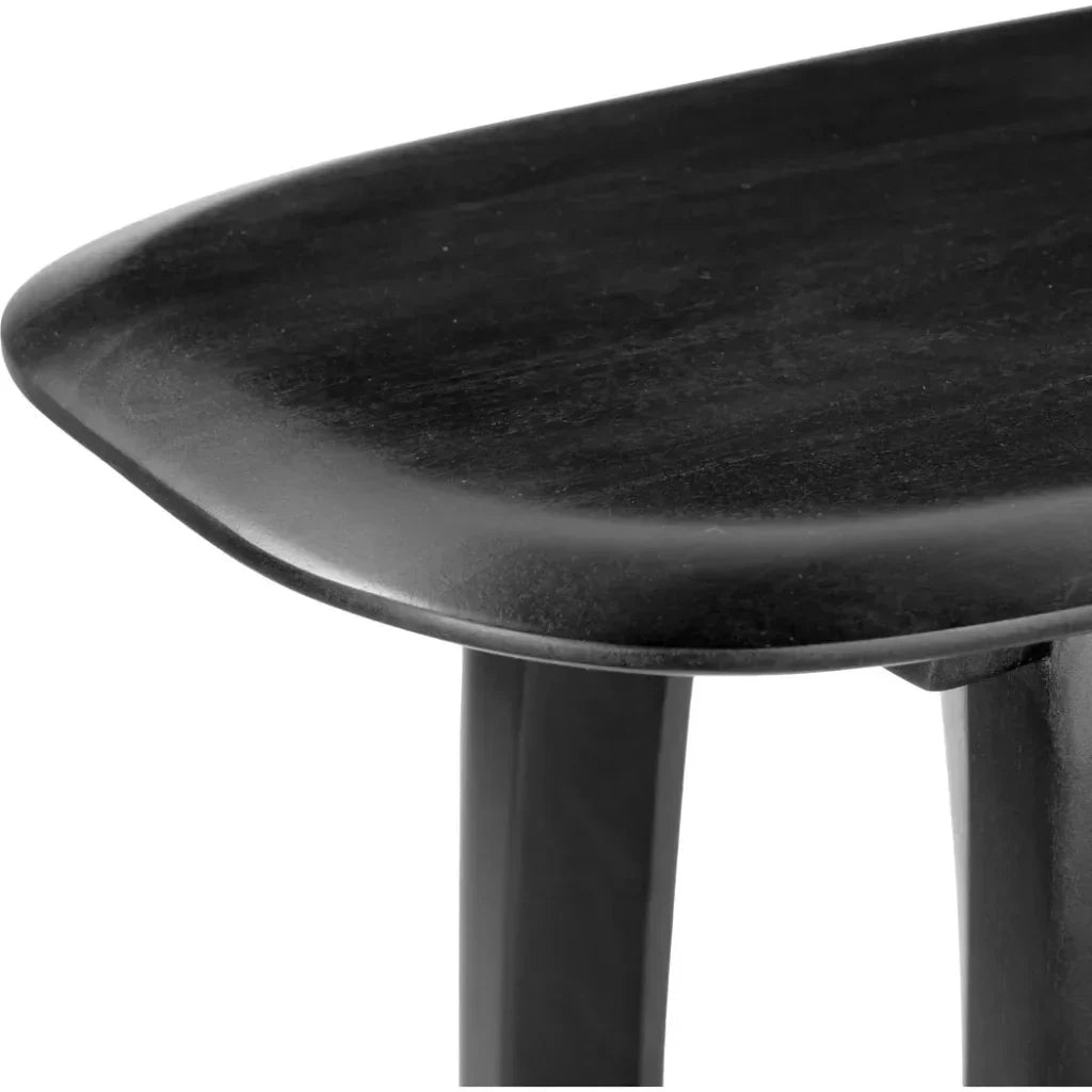Arasan Wood Black Geometric Console Table