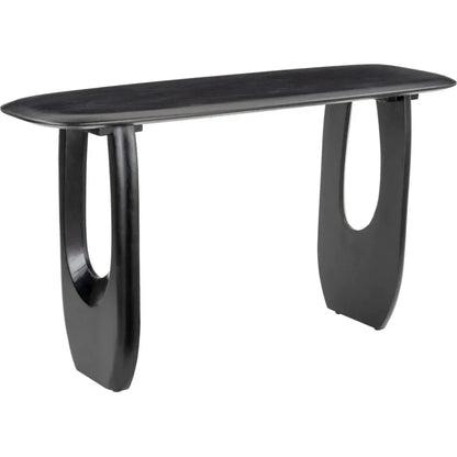 Arasan Wood Black Geometric Console Table