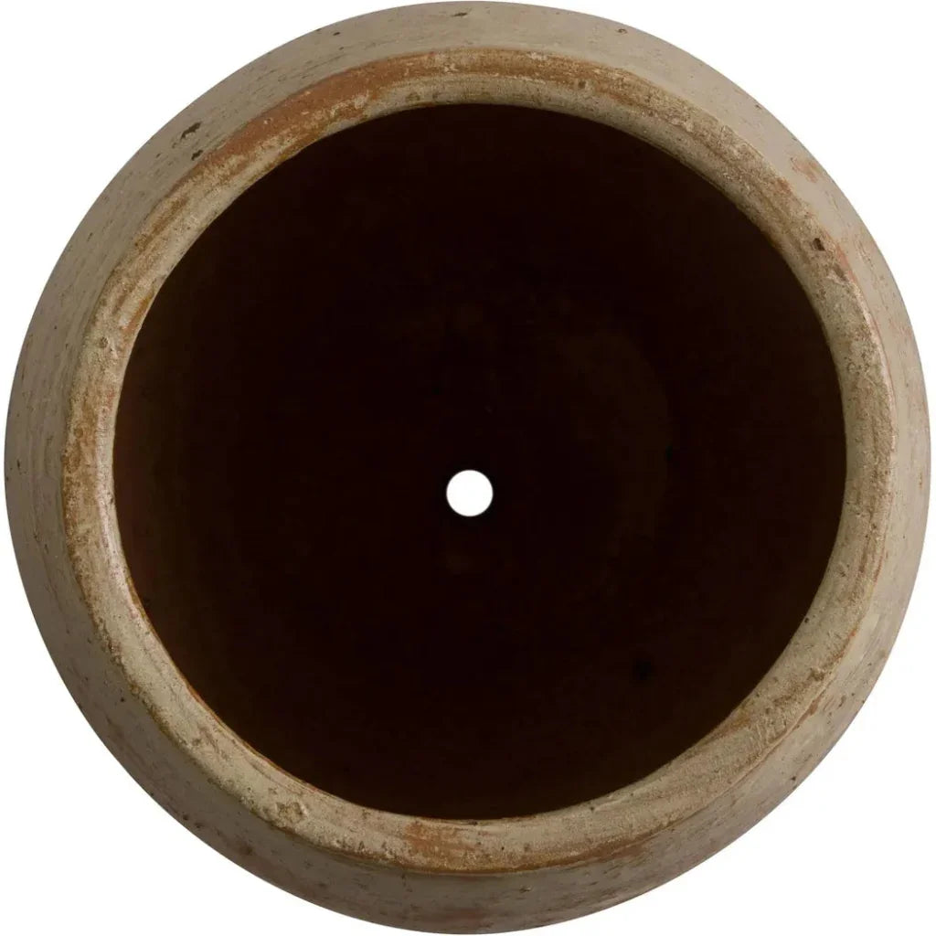 Arc Tropical Sand Ceramic Round Planter