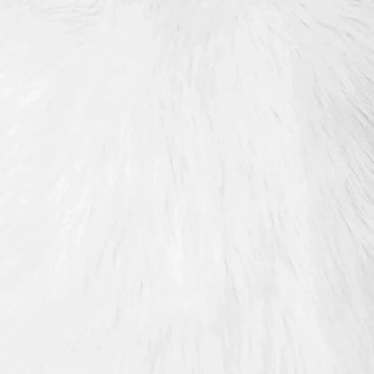 Arctic Fox Faux Fur White Large Throw Pillow Insert