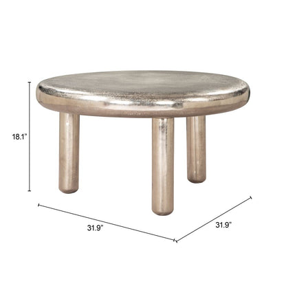 Arian Round Silver Coffee Table