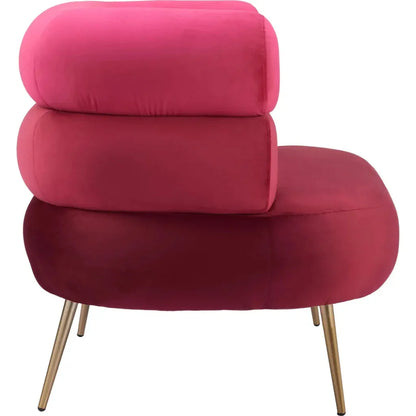 Arish Steel Red Armless Accent Chair