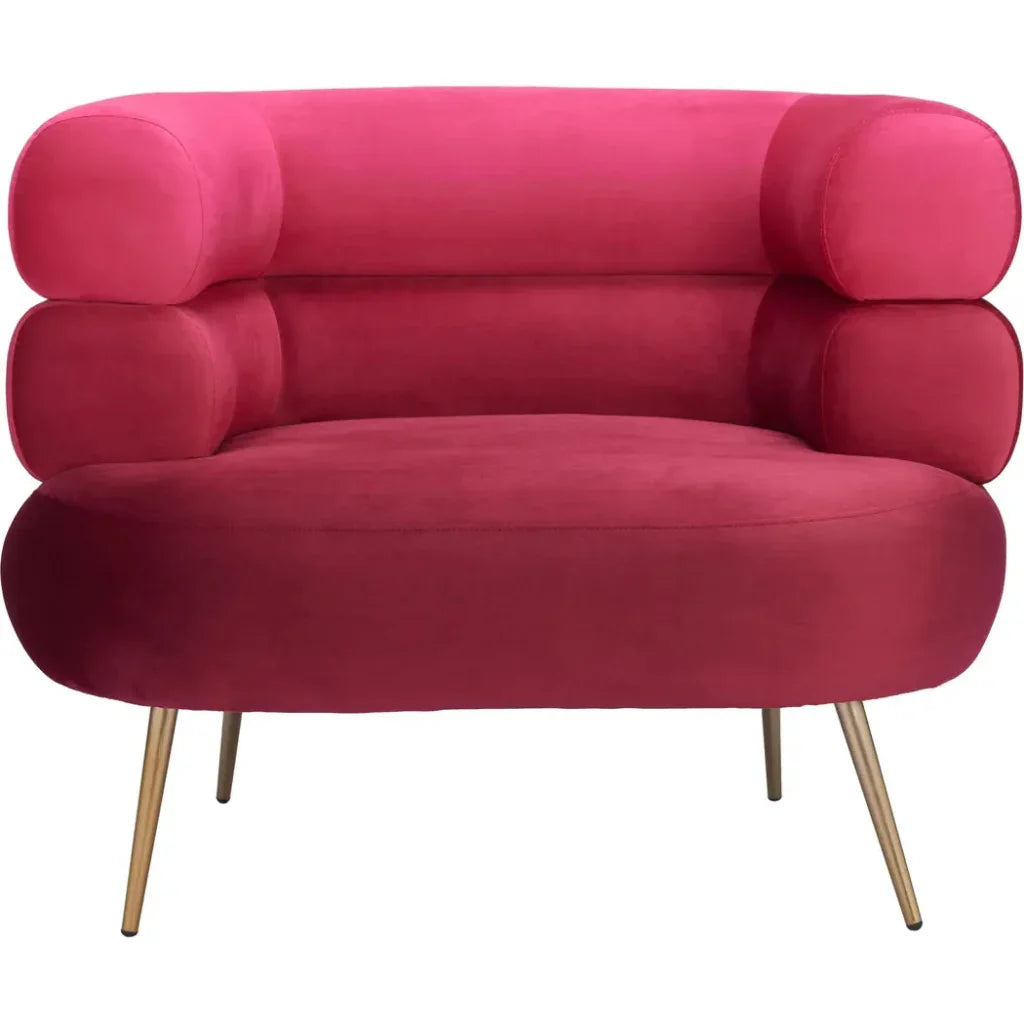 Arish Steel Red Armless Accent Chair