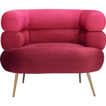 Arish Steel Red Armless Accent Chair