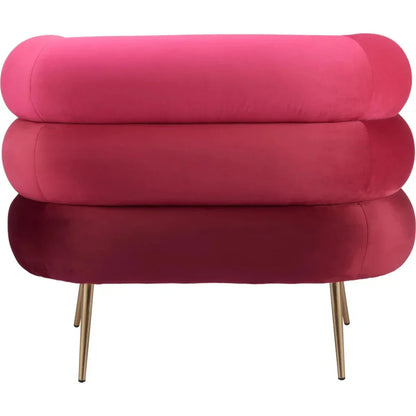 Arish Steel Red Armless Accent Chair