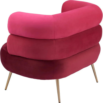 Arish Steel Red Armless Accent Chair