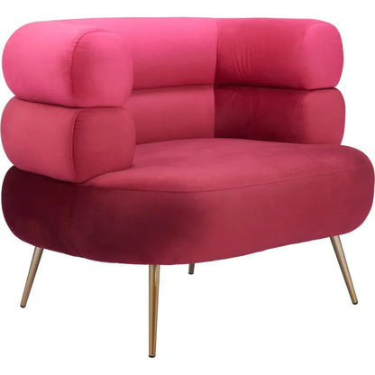 Arish Steel Red Armless Accent Chair